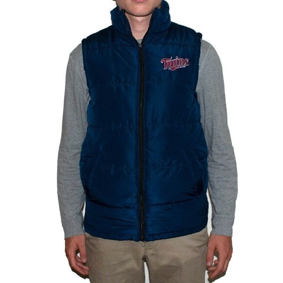 Minnesota Twins Full Zip Baseball Puffer Vest Medium M SGA Stadium Giveaway Ford - Picture 1 of 6